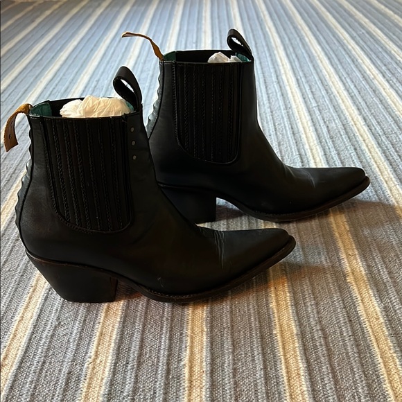 PS Kaufman Shoes - Black Leather Ankle Boots